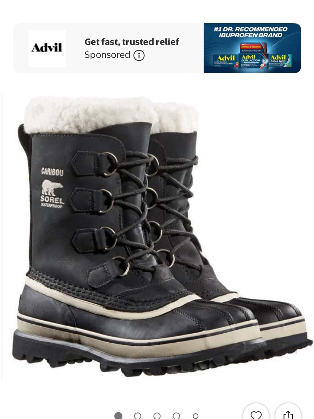 Sorel Caribou WP Waterproof Boot woman’s size 9